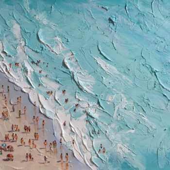 Ζωγραφική με τίτλο "Summer Beach5" από Vishalandra Dakur, Αυθεντικά έργα τέχνης, Λάδι