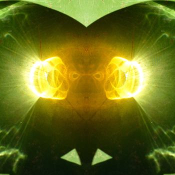 Photographie intitulée "Esprit solaire-sun…" par Miroir Planétaire Blanc, Œuvre d'art originale, Photographie manipulée