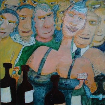 Malerei mit dem Titel "Bar et galerie" von Gerrit Gerard Visser, Original-Kunstwerk