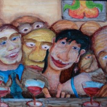 Peinture intitulée "Gueules de bar et f…" par Gerrit Gerard Visser, Œuvre d'art originale