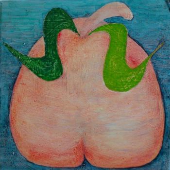 Peinture intitulée "Fesse de pomme" par Gerrit Gerard Visser, Œuvre d'art originale