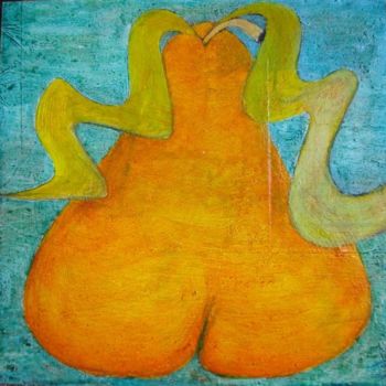 Painting titled "Fesse de pomme" by Gerrit Gerard Visser, Original Artwork