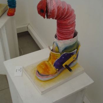 Skulptur mit dem Titel "MANU-PIED" von Gerrit Gerard Visser, Original-Kunstwerk