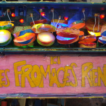 Painting titled "Ici les fromages ri…" by Gerrit Gerard Visser, Original Artwork