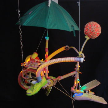 Sculpture intitulée "Vélo grenouille" par Gerrit Gerard Visser, Œuvre d'art originale