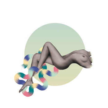 Digitale Kunst mit dem Titel "My true nature" von Victoria Velazquez, Original-Kunstwerk, Collagen