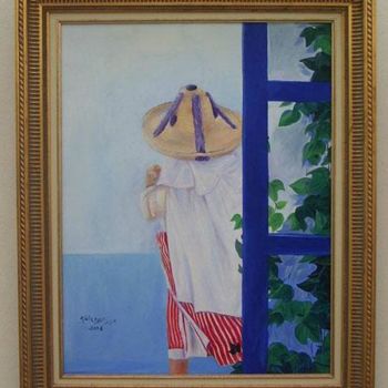 Painting titled "femme du nord" by Aziz Elfahryelfassi, Original Artwork