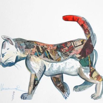 제목이 "cat 13"인 미술작품 Visweswara Rao Brahmanapalli로, 원작, 기름