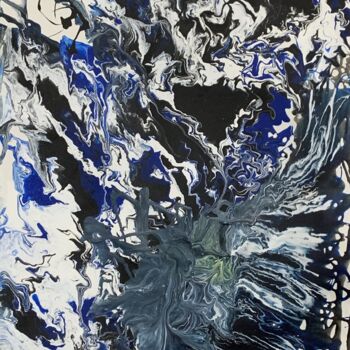 Pittura intitolato "Abstract ocean." da Vita Schagen, Opera d'arte originale, Acrilico