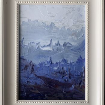 「Blue Abstract lands…」というタイトルの絵画 Vita Schagenによって, オリジナルのアートワーク, オイル
