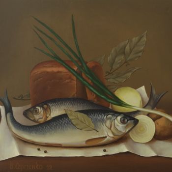 Painting titled "Селедка   (Herring )" by Vita Sergienko, Original Artwork