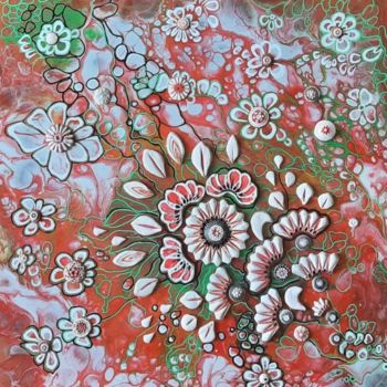 Рисунок под названием "Flowers" - Vitalia Stupak, Подлинное произведение искусства, Акрил