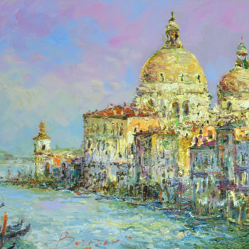 Painting titled "Venice" by Vitalie Butescu, Original Artwork, Oil