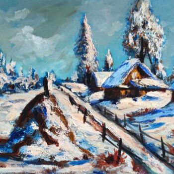 Pittura intitolato "Winter day" da Vitalii Bondarenko (ViBond), Opera d'arte originale, Olio