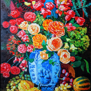 Peinture intitulée "Oil painting on can…" par Vitalii Ovcharenko, Œuvre d'art originale, Huile Monté sur Châssis en bois