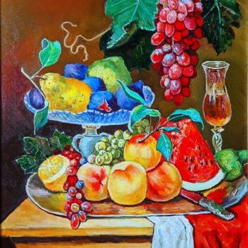 Malarstwo zatytułowany „Oil painting on can…” autorstwa Виталий Овчаренко, Oryginalna praca, Olej Zamontowany na Drewniana r…