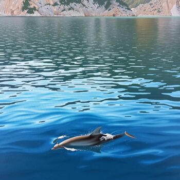 Pintura titulada ""The warm sea"" por Vitalii Kazantsev, Obra de arte original, Oleo
