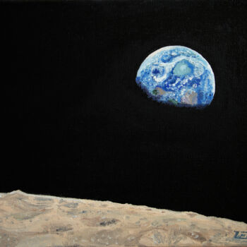 Painting titled "Earth my Home" by Vitalii Leer, Original Artwork, Oil