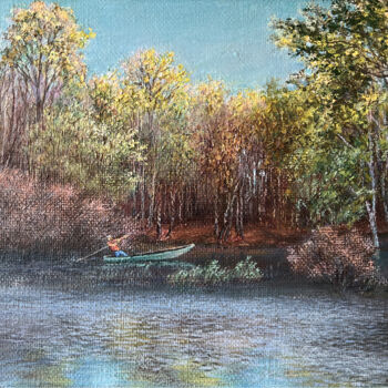 Картина под названием "Весна. Речка Ноля.…" - Калиниченко Виталий, Подлинное произведение искусства, Масло