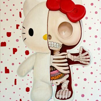 "Kitty and Yayoi Kus…" başlıklı Tablo Vitalina Desbocada tarafından, Orijinal sanat, Petrol Ahşap Sedye çerçevesi üzerine mo…