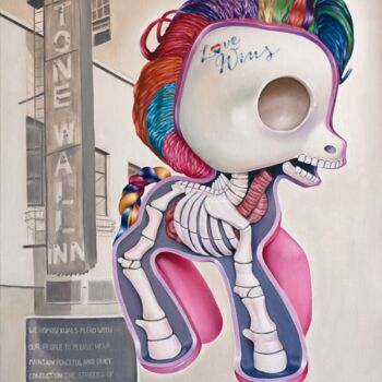 Картина под названием "My Little Pony and…" - Vitalina Desbocada, Подлинное произведение искусства, Масло