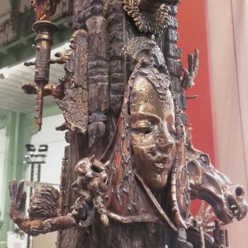 Sculpture intitulée "LA DIVINE TROMPERIE" par Vitalino Sculpteur, Œuvre d'art originale