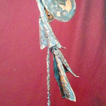 Sculpture titled "L'ENVOL" by Vitalino Sculpteur, Original Artwork, Metals