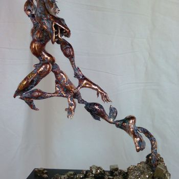 Skulptur mit dem Titel "L'ATTAQUE" von Vitalino Sculpteur, Original-Kunstwerk
