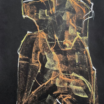 Malerei mit dem Titel "BLACK PASTELS" von Vitaliy Dmytruk, Original-Kunstwerk, Pastell