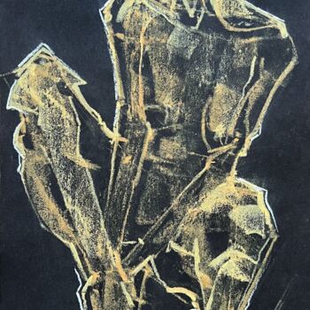 Malerei mit dem Titel "BLACK PASTEL / comp…" von Vitaliy Dmytruk, Original-Kunstwerk, Pastell