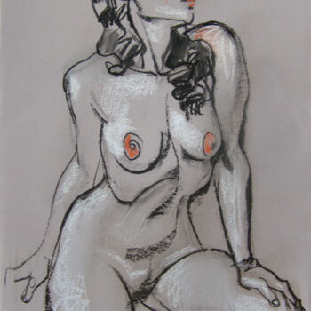 Drawing titled "Nude" by Vitaliy Kotendzhi, Original Artwork