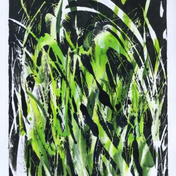 Gravures & estampes intitulée "Grass (Monotype) (0…" par Vitaliy Lishko, Œuvre d'art originale, Monotype