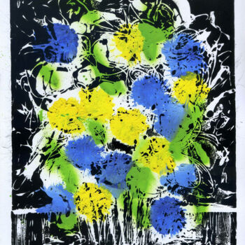 Printmaking titled "Flowers 21x30 cm A4…" by Vitaliy Lishko, Original Artwork, Monotype