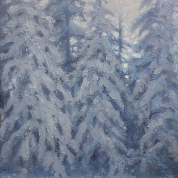 Pittura intitolato "Winter Sleep" da Vitaliy Ustimenko, Opera d'arte originale, Olio