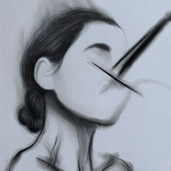 Tekening getiteld "No face drawing" door Vitaly.Arts, Origineel Kunstwerk, Pastel