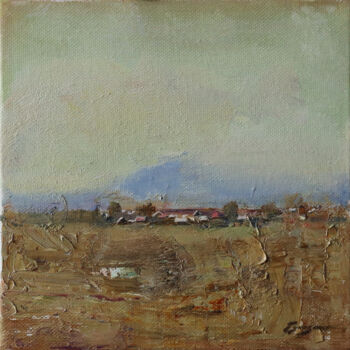 Painting titled "Armenia" by Vitaly Gunaza, Original Artwork, Oil Mounted on Wood Stretcher frame