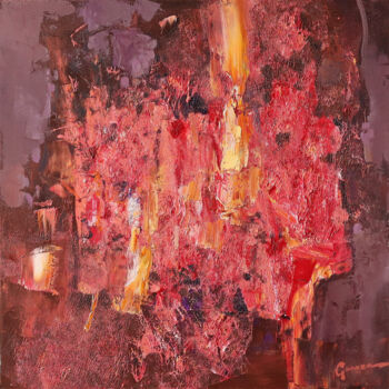 Картина под названием "Abstract 212" - Vitaly Gunaza, Подлинное произведение искусства, Масло Установлен на Деревянная рама…