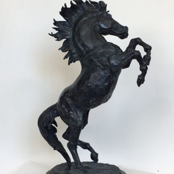 Sculptuur getiteld "Ветер" door Vitaliy Semenchenko, Origineel Kunstwerk, Bronzen