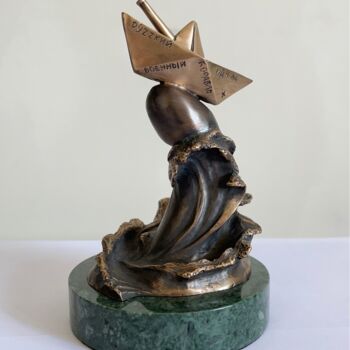 Sculpture intitulée "Кораблик" par Vitaliy Semenchenko, Œuvre d'art originale, Bronze