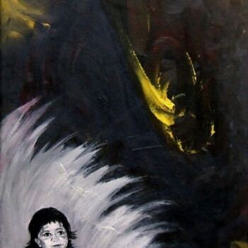Painting titled "Cauchemar" by Bernard Vitasse, Original Artwork