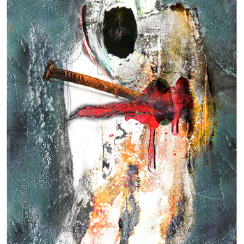 Digitale Kunst mit dem Titel "IT HURTS" von Vito Greina, Original-Kunstwerk, Digitale Malerei