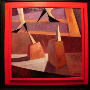 Картина под названием "scalinata" - Vito Pastore D'Ostuni, Подлинное произведение искусства