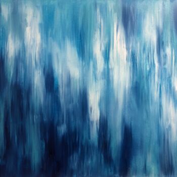 Peinture intitulée "In Blue" par Vito Bzhitskiy, Œuvre d'art originale, Huile