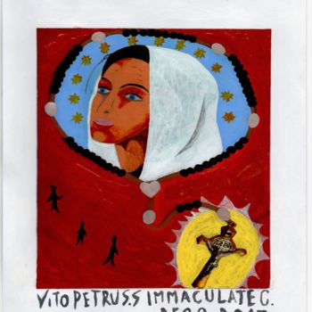 Peinture intitulée "The Immaculate Conc…" par Vito Petrus Saracino, Œuvre d'art originale