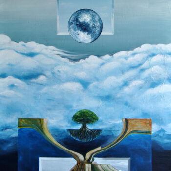 Pintura titulada "Entre o Céu e a Ter…" por Vitor Moinhos, Obra de arte original, Acrílico