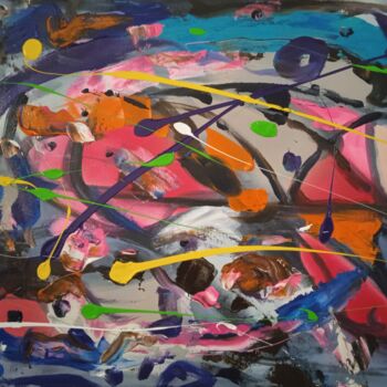 Картина под названием "Abstracto XVII" - Vitor Pisco, Подлинное произведение искусства, Акрил