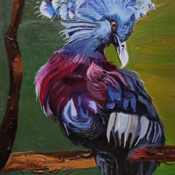 Картина под названием "Венценосный Голубь" - Vita B., Подлинное произведение искусства, Масло