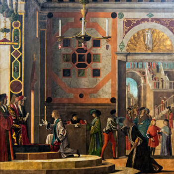 Peinture intitulée "Départ des ambassad…" par Vittore Carpaccio, Œuvre d'art originale, Huile