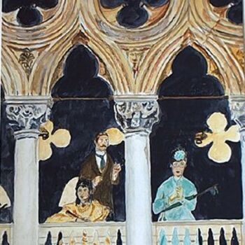 Malerei mit dem Titel "Le Balcon-clin d'oe…" von Victor Valente, Original-Kunstwerk