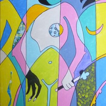 Painting titled "Sans titre n°573" by Victor Valente, Original Artwork, Acrylic